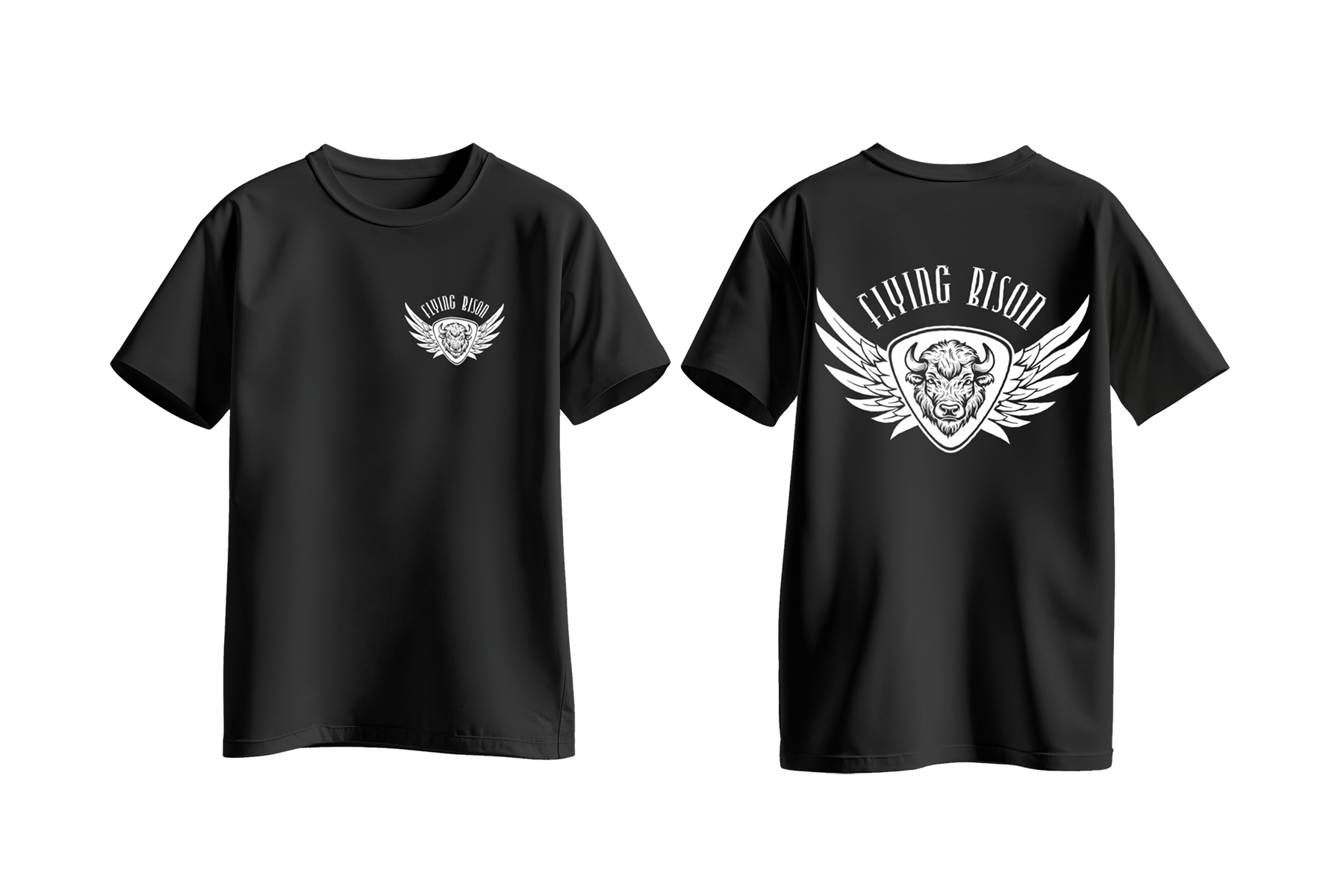 Flying Bison Tee — Black