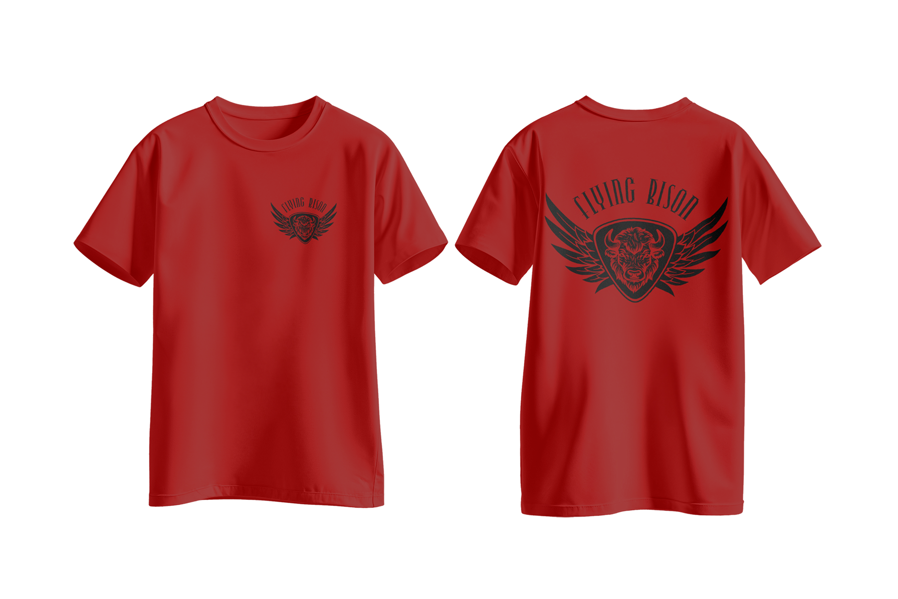 Flying Bison Tee — Red